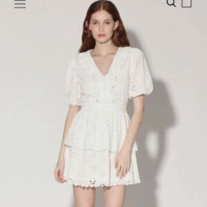 NWT Walter Baker Daisy Eyelet Larisse Mini Dress, 100% Cotton - Size 0